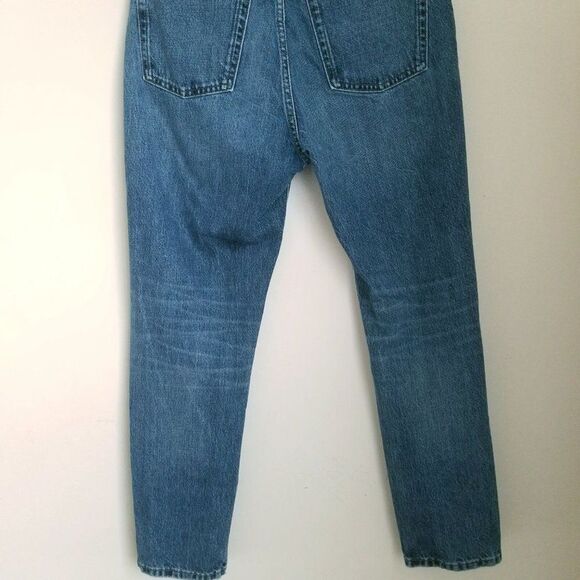 Everlane Distressed Button Fly Straight Cheeky Jean High Rise Classic 27 Capsule - Picture 8 of 15